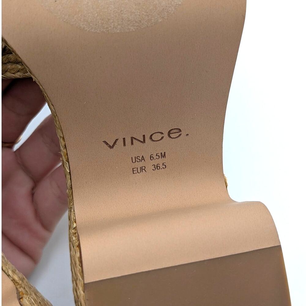 Vince Margo Platform Heel Sandals Women's Toasted Wheat Size US6.5M EU36.5 - Picture 7 of 11